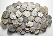A lot containing 7 silver and 164 bronze coins. All: Roman Imperial. Fair to fine. LOT SOLD AS IS, NO RETURNS. 171 coins in lot.
