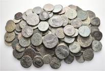 A lot containing 1 silver and 178 bronze coins. All: Roman Imperial. Fair to fine. LOT SOLD AS IS, NO RETURNS. 179 coins in lot.