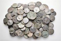 A lot containing 17 silver and 147 bronze coins. All: Roman Imperial. Fair to fine. LOT SOLD AS IS, NO RETURNS. 164 coins in lot.