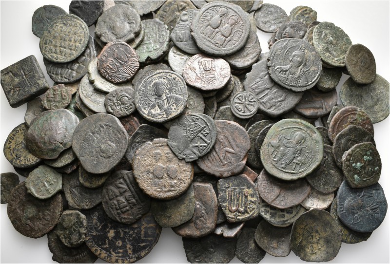 A lot containing 164 bronze coins. Includes: Mainly Byzantine. Fine to very fine...