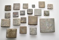 A lot containing 20 bronze weights. All: Byzantine. Fair to about very fine. LOT SOLD AS IS, NO RETURNS. 20 items in lot.
