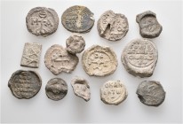 A lot containing 14 lead seals. All: Byzantine. Fine to about very fine. LOT SOLD AS IS, NO RETURNS. 14 coins in lot.