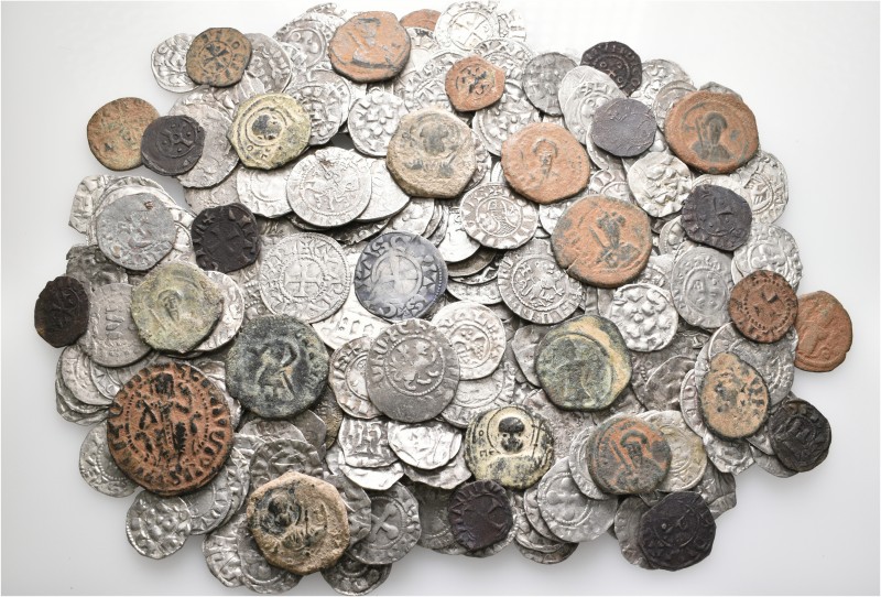 A lot containing 225 silver and 40 bronze coins. All: Crusaders or Cilician Arme...