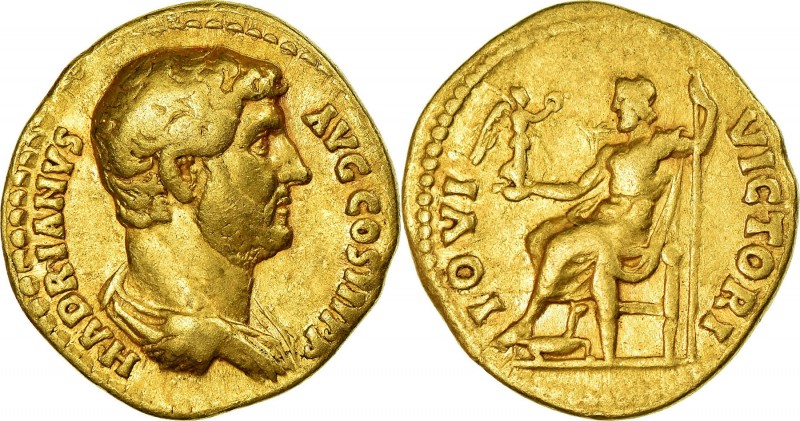 HADRIAN (117-138 AD) Aureus Rome 134-138 AD 7.15 g. Obv/ HADRIANVS AVG COS III P...