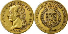 ITALY. SAVOY. VITTORIO EMANUELE I (1802-1821) 20 Lire 1818 Turin.  Friedberg 1129 RARE Very Fine