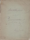 ANONYMOUS. Annotazioni utili pel Numismatico. Trieste, 1880 Manuscript, pp. 14, pl. 2 o.t. UNIQUE