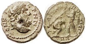 HADRIANOPOLIS , (Thrace), Æ16, c. 181-92 BC, Herakles head r/Eros stg l, hldg club of Herakles, supported by crouching figure. AVF, nrly centered/well...
