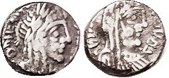 NABATAEA , Silver Drachm, Rabbel II & Queen Gamilath (his sister, whom he marrie...