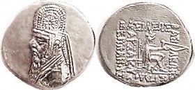 PARTHIA, Mithradates II, Drachm, Sel.28.5, Choice EF, obv well centered, rev centered sl low but complete; good bright silver; minor field smoothing. ...