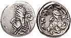 PERSIS, Napad (a/k/a Kapat), 1st cent AD, Obol, bust in tiara l./ Diademed bust l, Alr.614, GIC-5952; VF/F, centered, good metal, obv portrait clear, ...