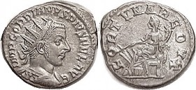 R GORDIAN III , Ant, FORTVNA REDVX, Fortuna std l, ANTIOCH mint; Choice EF, almost as struck, centered & well struck with rev much stronger than usual...