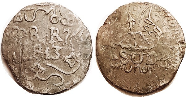 MEXICO , Oaxaca revolutionary coinage by Gen. Morelos, 8 Reales, copper, 1813, K...
