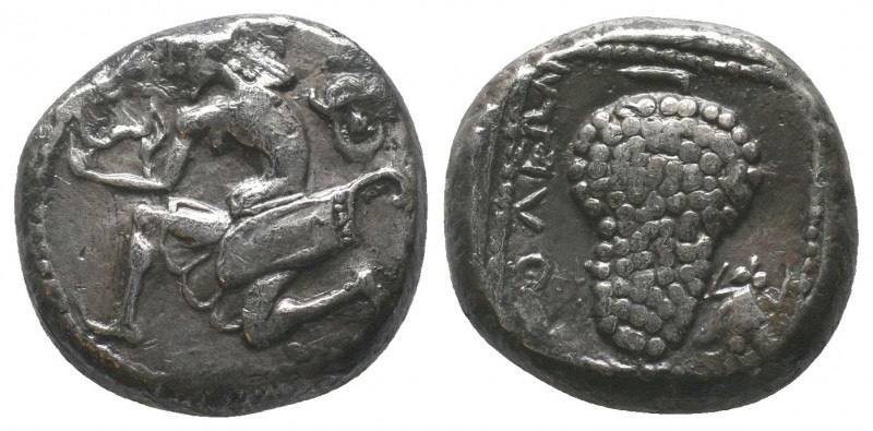 CILICIA, Soloi. 425-400. Stater . Amazon, nude to the waist and seen from behind...
