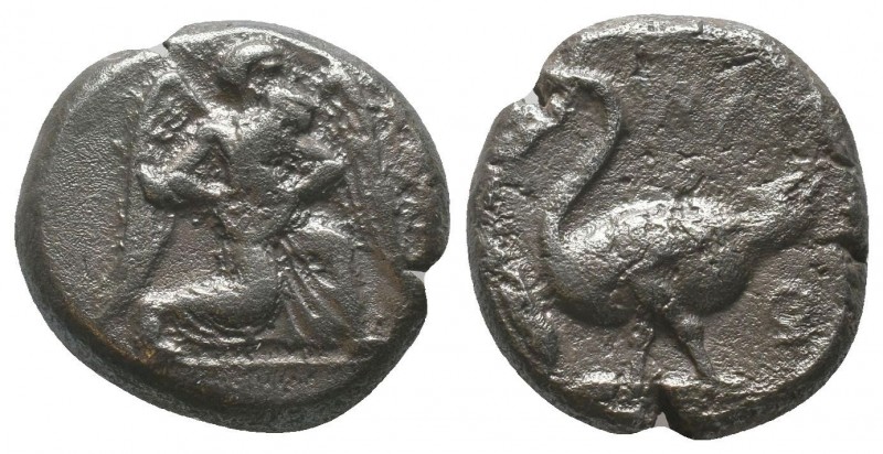 CILICIA, Mallos. Circa 425-385 BC. AR Stater . Beardless male, winged, kneeling ...