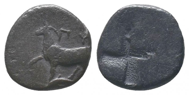 Thrace, Byzantion. AR , c. 387/6-340 BC.

Condition: Very Fine

Weight: 2.20 gr
...