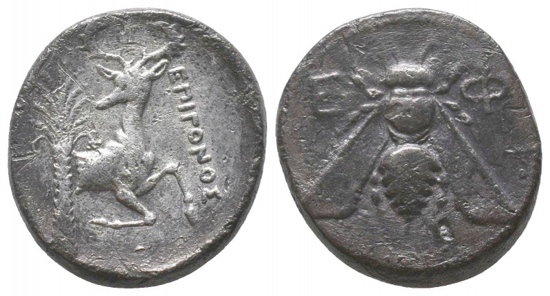 IONIA. Ephesos. Ca. 390-325 B.C.
AR Tetradrachm. Epigonos, magistrate. Bee with ...