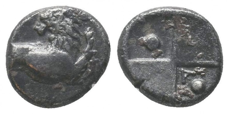 Thrace, Cherronesos. Ca. 400-350 B.C. AR fourrée hemidrachm 

Condition: Very Fi...
