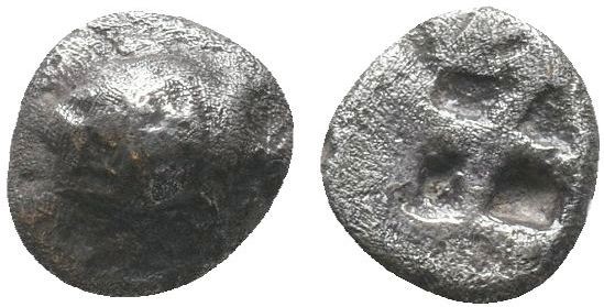 Greek 4th -3rd Century BC. AR Obol

Condition: Very Fine

Weight: 0.80 gr
Diamet...