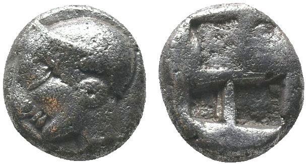 Greek 4th -3rd Century BC. AR Obol

Condition: Very Fine

Weight: 1.30 gr
Diamet...