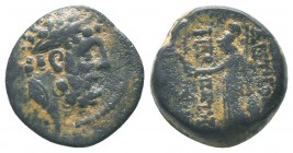 SELEUKIS & PIERIA. Seleukeia Pieria. Ae (2nd-1st centuries BC). 

Condition: Very Fine

Weight: 6.30 gr
Diameter: 17 mm