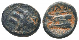 Phoenicia, Arados. Ca. 176-116 B.C. AE 

Condition: Very Fine

Weight: 7.50 gr
Diameter: 19 mm