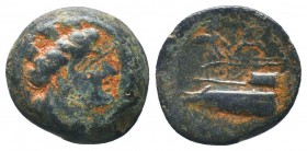 Phoenicia, Arados. Ca. 176-116 B.C. AE 

Condition: Very Fine

Weight: 4.40 gr
Diameter: 18 mm