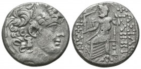 Seleukid Kings of Syria, Philip I Philedelphus (92-83 BC), Silver Tetradrachma,

Condition: Very Fine

Weight:15.37gr
Diameter: 26mm
