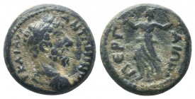 PAMPHYLIA, Perga, Antoninus Pius c. 138-161 AD, AE, 

Condition: Very Fine

Weight: 6.50 gr
Diameter: 19 mm