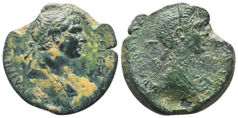 CILICIA, Anazarbus. Trajan, with Marciana. 98-117 AD. Æ 

Condition: Very Fine

...