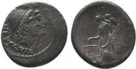 Cordius Rufus, 46 BC.Silver denarius, Rome.Conjoined heads of Dioscuri right, RVFVS III VIR behind.Rv. Venus standing left, MN CORDIVS.

Condition: Ve...