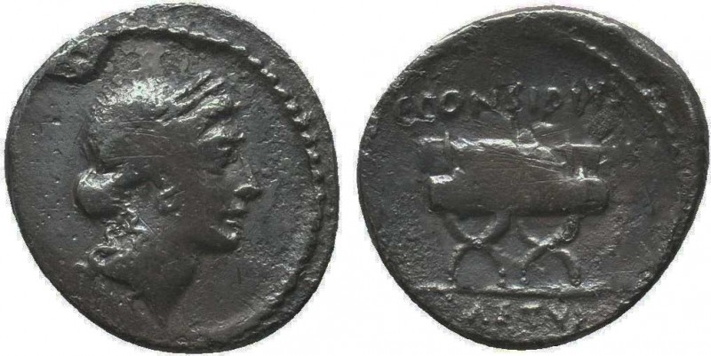 C. Considius Paetus. Denarius 46, AR . Laureate head of Apollo r.; behind, A. Re...