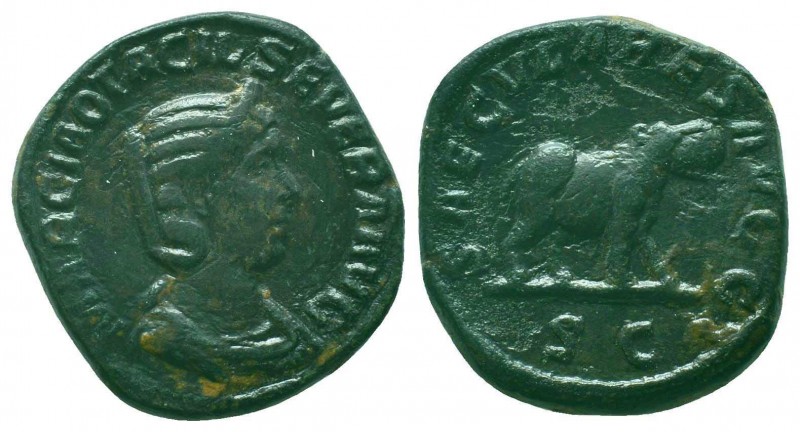 OTACILIA SEVERA (244-249). Sestertius. Rome.

Condition: Very Fine

Weight: 16.6...
