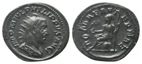 Philip II (247-249). AR Antoninianus

Condition: Very Fine

Weight: 3.80 gr
Diameter: 24 mm