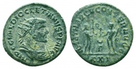 Diocletian Æ Silvered Antoninianus. AD 293-295.

Condition: Very Fine

Weight: 3.80 gr
Diameter: 21 mm