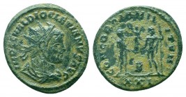 Diocletian Æ Silvered Antoninianus. AD 293-295.

Condition: Very Fine

Weight: 3.80 gr
Diameter: 22 mm