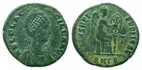 AELIA FLACCILLA, wife of Theodosius I, 378-395 AD. AE 

Condition: Very Fine

Weight: 4.30 gr
Diameter: 21 mm