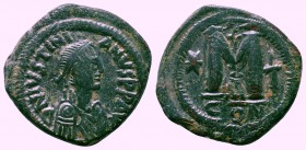 BYZANTINE.Justinian I.527-565 AD, AE Follis. 

Condition: Very Fine

Weight: 16.90 gr
Diameter: 31 mm