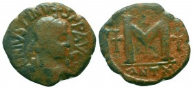 BYZANTINE.Justinian I.527-565 AD, AE Follis. 

Condition: Very Fine

Weight: 14.60 gr
Diameter: 31 mm
