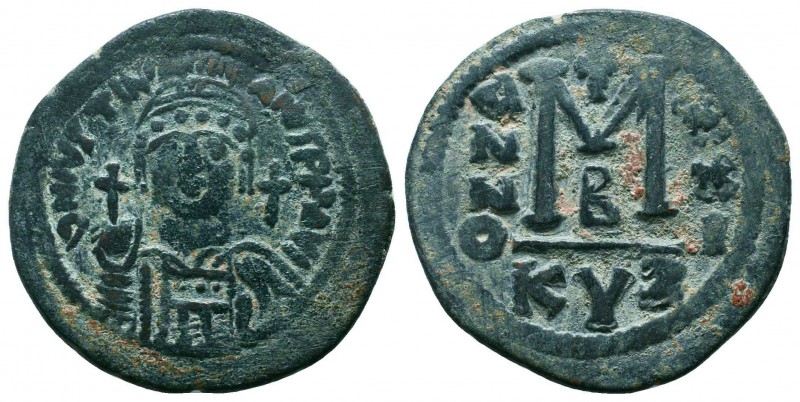 BYZANTINE.Justinian I.527-565 AD, AE Follis. 

Condition: Very Fine

Weight: 19....