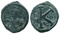 BYZANTINE.Justinian I.527-565 AD, AE Half Follis. 

Condition: Very Fine

Weight: 9.50 gr
Diameter: 29 mm