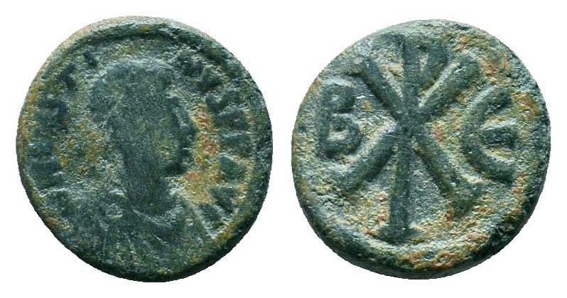 BYZANTINE.Justinian I.527-565 AD, AE Pentanummi

Condition: Very Fine

Weight: 2...