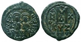 BYZANTINE.Justin II and Sophia. 565-578 AD, AE Follis. 


Condition: Very Fine

Weight: 13.00 gr
Diameter: 32 mm