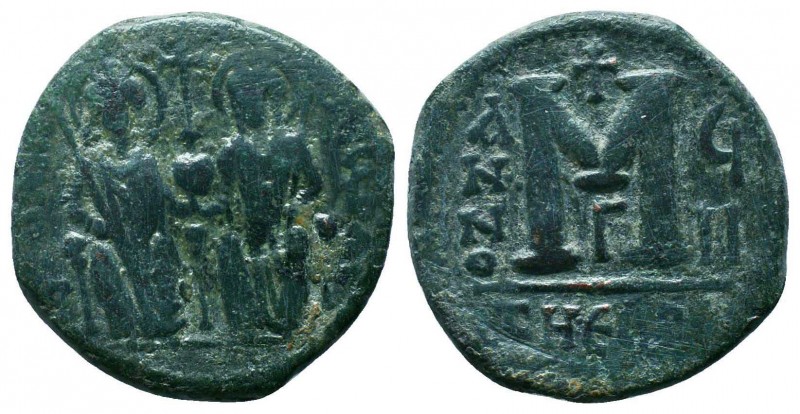 BYZANTINE.Justin II and Sophia. 565-578 AD, AE Follis. 


Condition: Very Fine

...