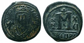 BYZANTINE.Maurice Tiberius, 582-602 AD. AE Follis,

Condition: Very Fine

Weight: 11.20 gr
Diameter: 29 mm