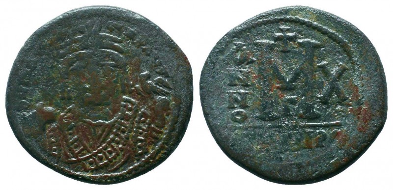BYZANTINE.Maurice Tiberius, 582-602 AD. AE Follis,

Condition: Very Fine

Weight...