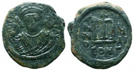 BYZANTINE.Maurice Tiberius, 582-602 AD. AE Follis,

Condition: Very Fine

Weight: 11.50 gr
Diameter: 30 mm