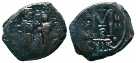 BYZANTINE. Heraclius and Heraclius Constantine,610-641 AD, AE 

Condition: Very Fine

Weight: 11.90 gr
Diameter: 29 mm