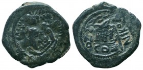 BYZANTINE.Maurice Tiberius, 582-602 AD.AE Half Follis,Constantinople mint.Overstruck on Nicomedia

Condition: Very Fine

Weight: 12.20 gr
Diameter: 33...