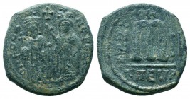 BYZANTINE.Phocas and Leontia. 602-610 AD. AE follis, Antioch mint

Condition: Very Fine

Weight: 10.40 gr
Diameter: 27 mm