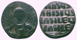 Anonymous follis. Bust of Christ. 10th - 12th C. AD, AE

Condition: Very Fine

Weight: 10.00 gr
Diameter: 29 mm